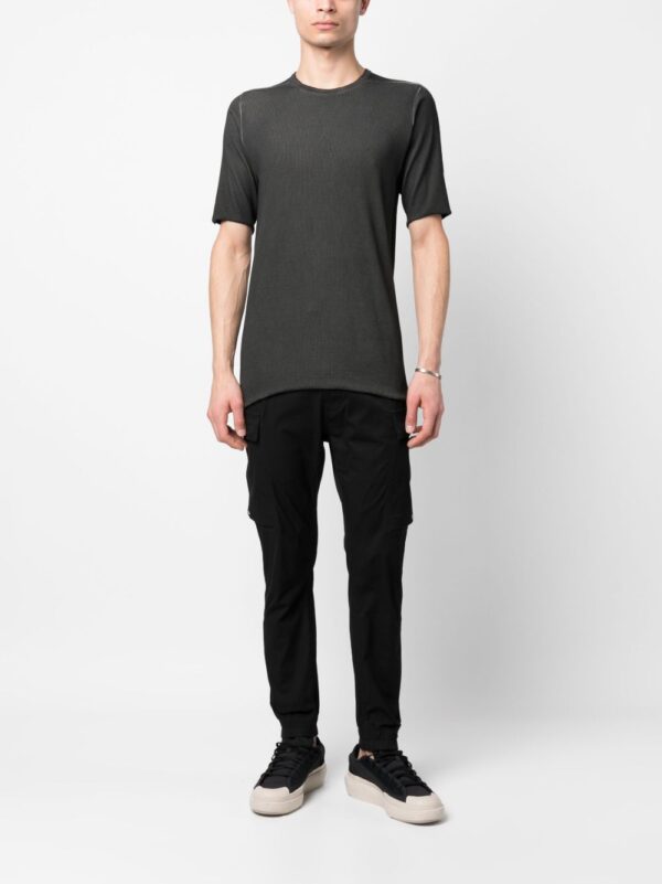 ⁦faded-effect organic-cotton T-shirt⁩ - الصورة ⁦3⁩