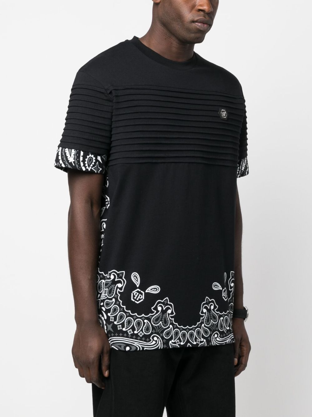 bandana-print ribbed T-shirt