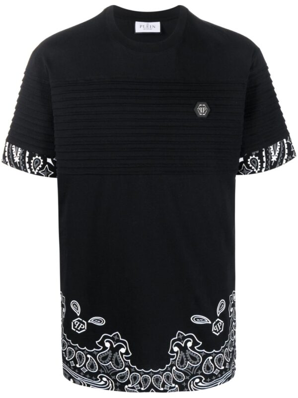 ⁦bandana-print ribbed T-shirt⁩ - الصورة ⁦4⁩