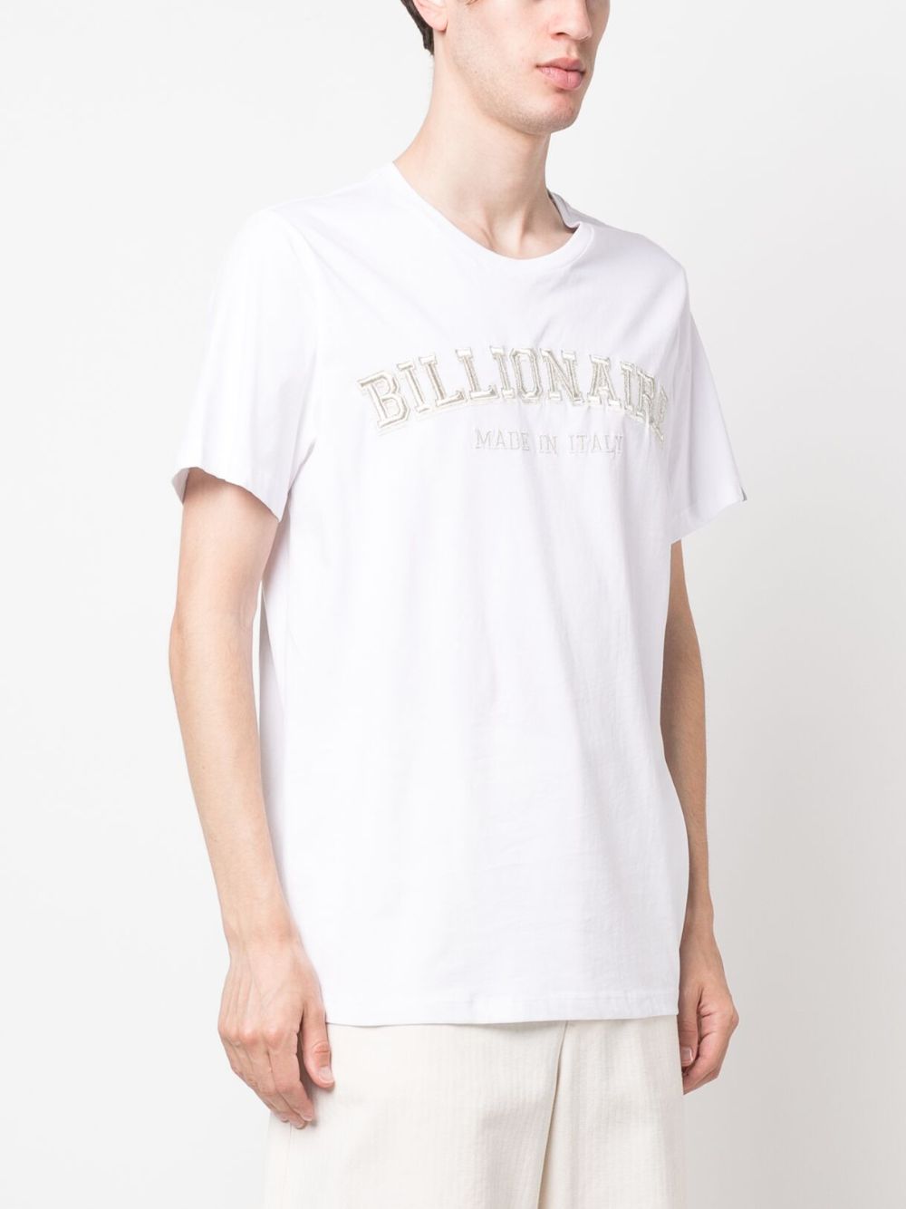 embroidered-logo T-shirt