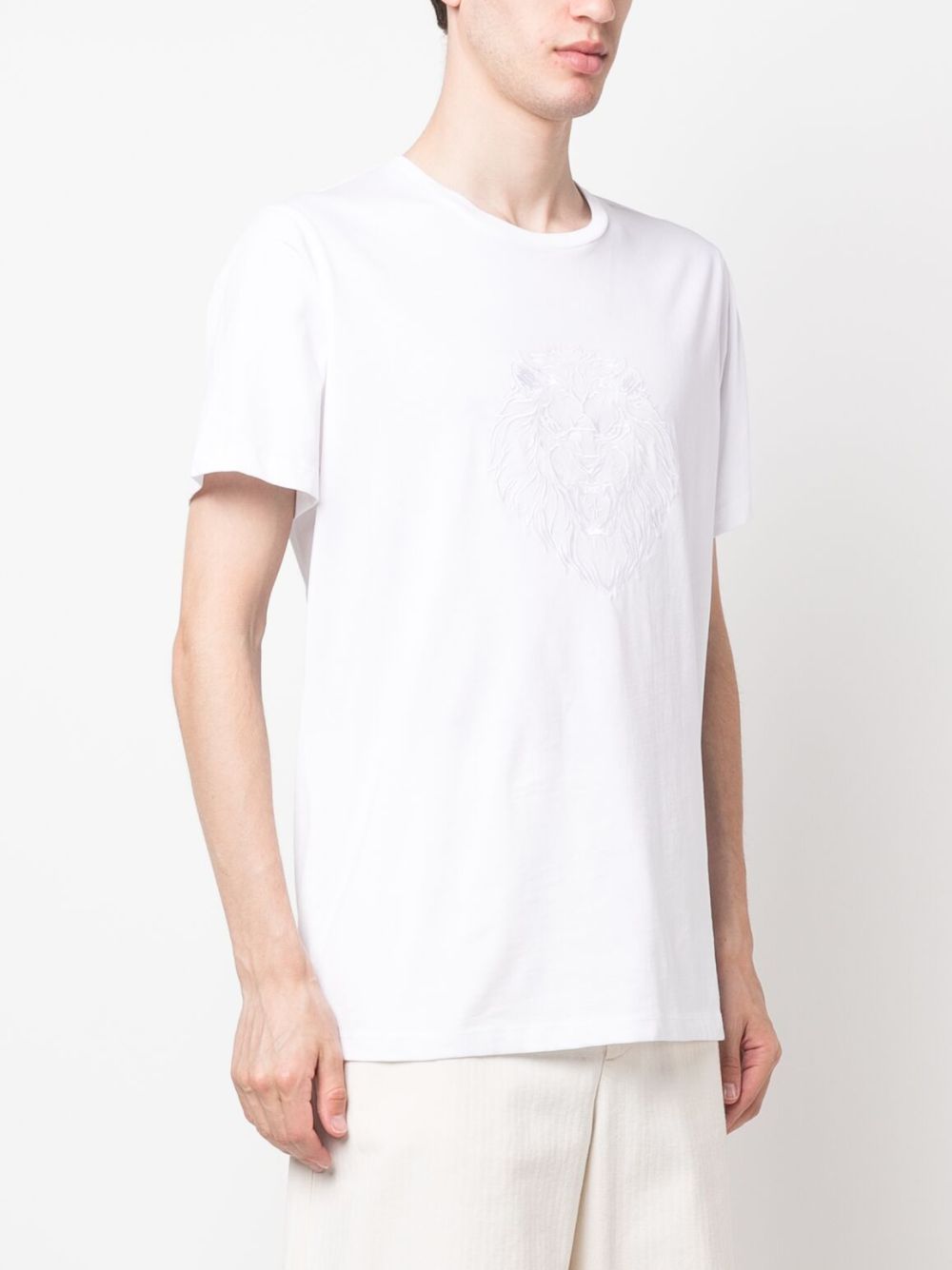 embroidered-motif short-sleeve T-shirt