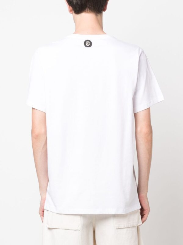 ⁦embroidered-motif short-sleeve T-shirt⁩ - الصورة ⁦3⁩