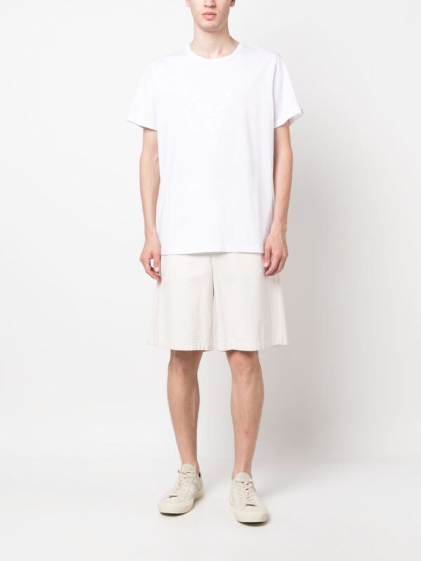 ⁦embroidered-motif short-sleeve T-shirt⁩ - الصورة ⁦4⁩