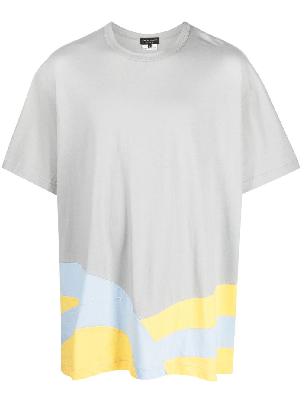 contrasting-detail cotton T-shirt