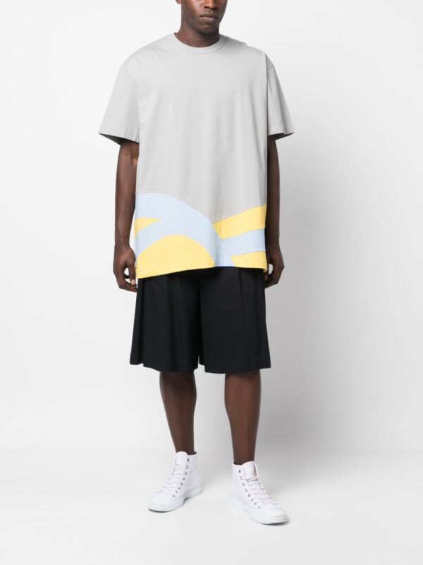 ⁦contrasting-detail cotton T-shirt⁩ - الصورة ⁦2⁩