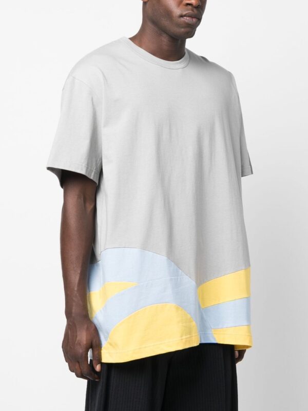 ⁦contrasting-detail cotton T-shirt⁩ - الصورة ⁦3⁩