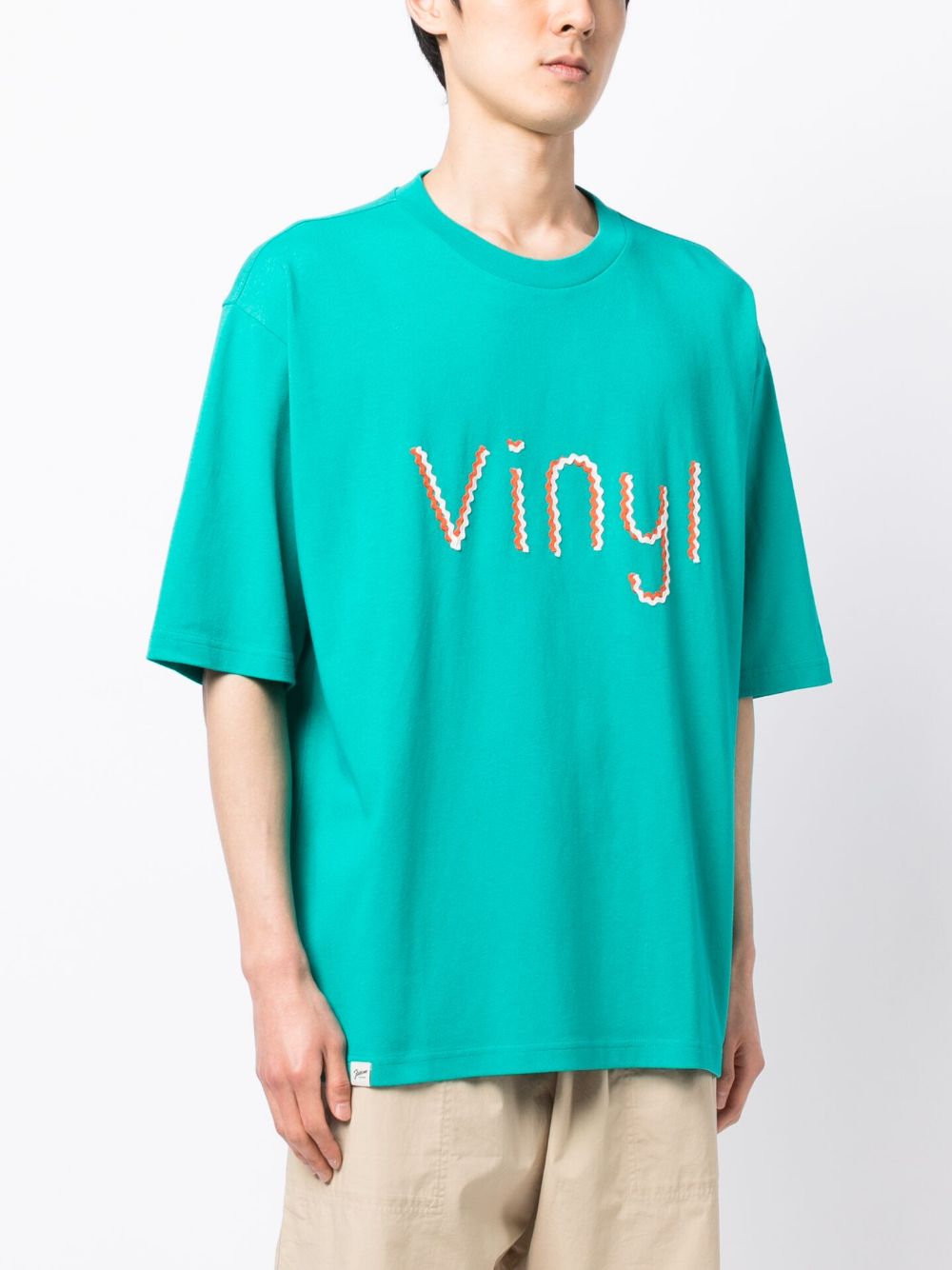 appliqué-detailing cotton T-shirt