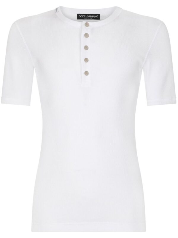 ⁦button placket T-shirt⁩ - الصورة ⁦4⁩