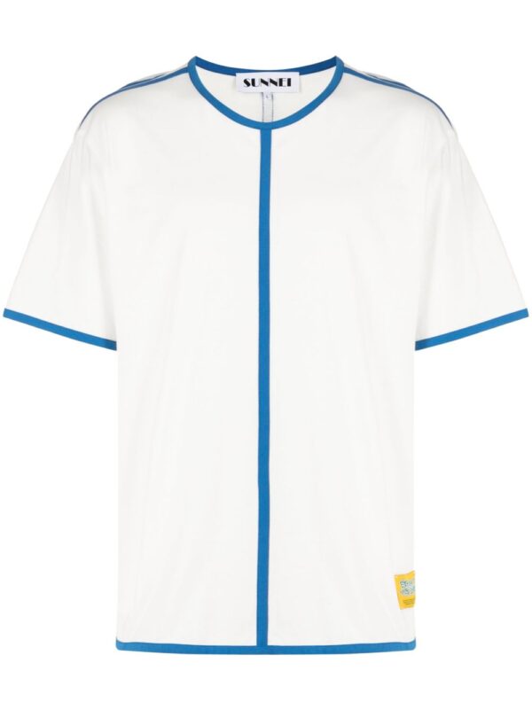 colour-block short-sleeve cotton T-shirt