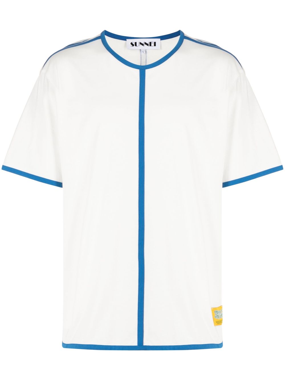 colour-block short-sleeve cotton T-shirt