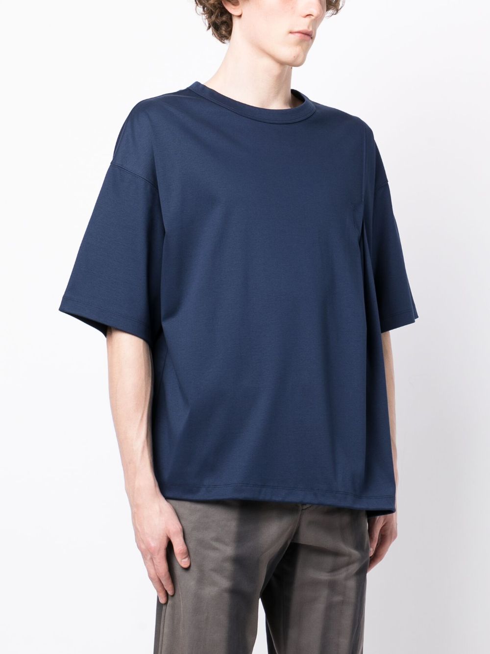 asymmetric cotton T-shirt
