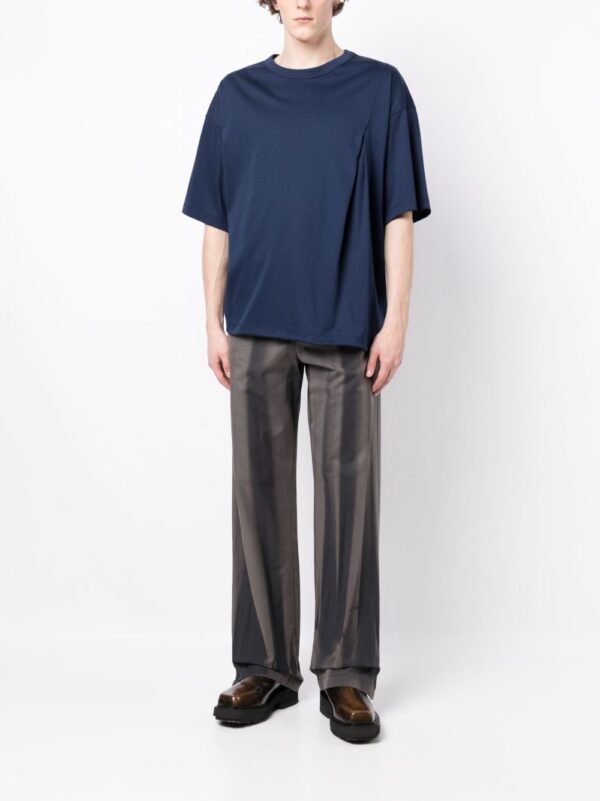⁦asymmetric cotton T-shirt⁩ - الصورة ⁦3⁩