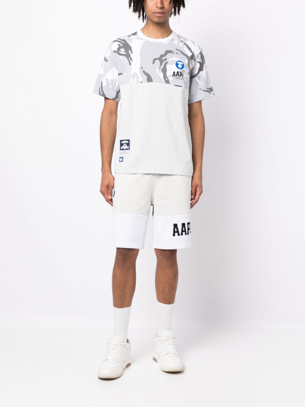 camouflage-print panelled T-Shirt