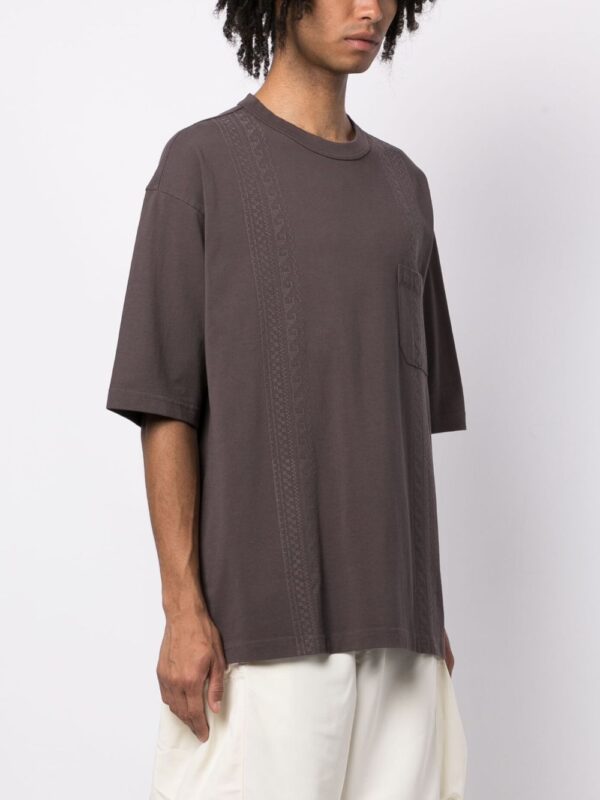 embroidered-design cotton T-shirt