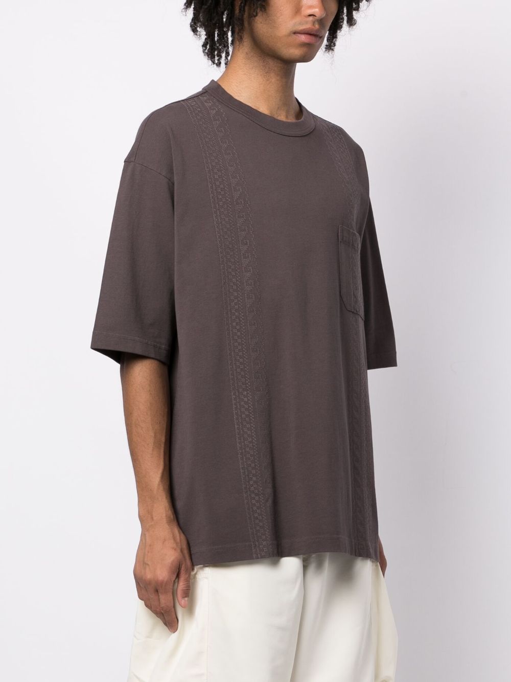 embroidered-design cotton T-shirt