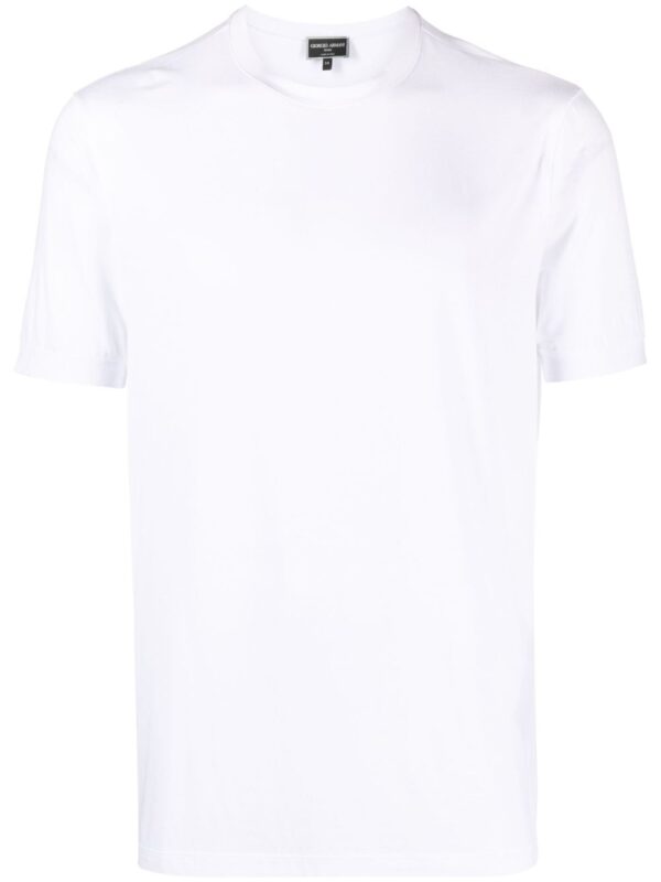 ⁦crew-neck plain T-shirt⁩ - الصورة ⁦3⁩