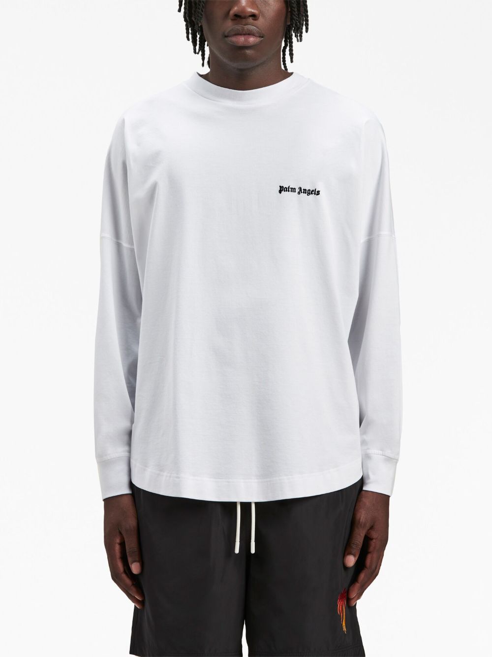 embroidered-logo long-sleeve T-shirt