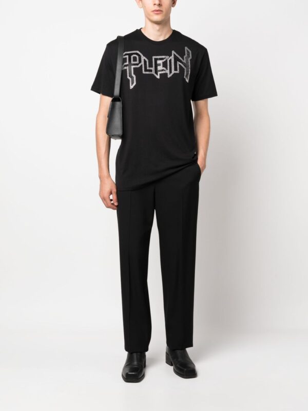 ⁦Chrome gem-embellished T-shirt⁩ - الصورة ⁦4⁩