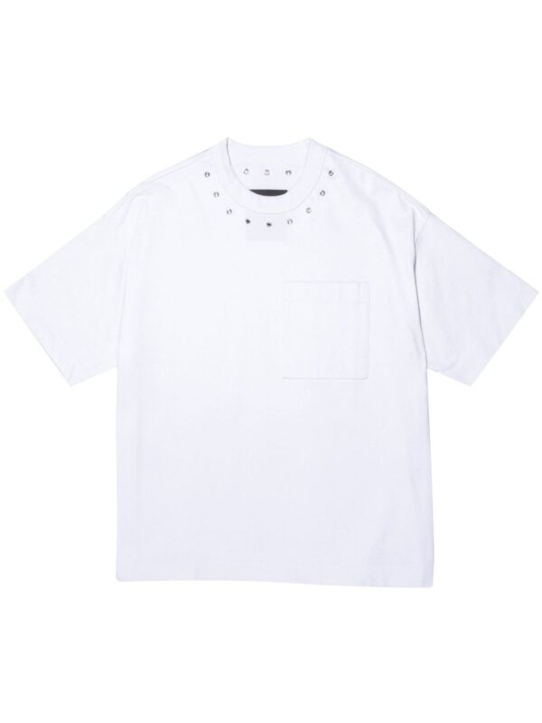 eyelet-trim cotton T-shirt