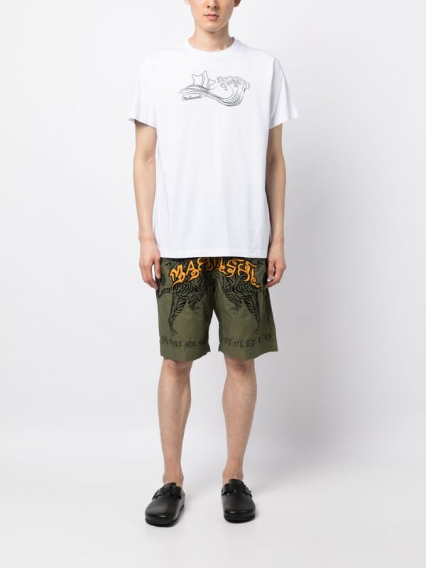 ⁦embroidered-motif organic-cotton T-shirt⁩ - الصورة ⁦3⁩