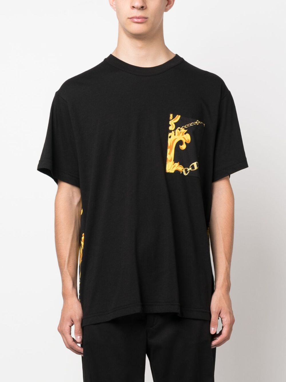 baroque-pattern cotton T-shirt