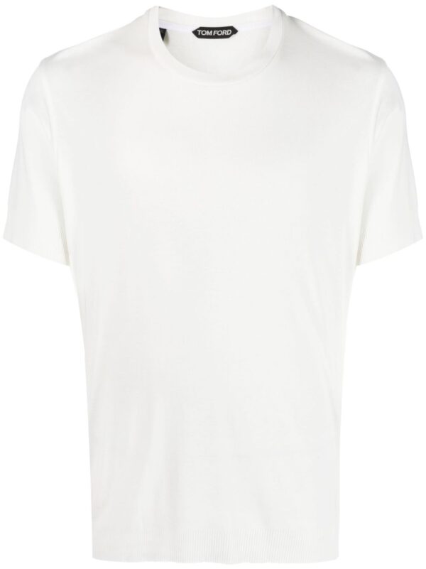 crew-neck lyocell-blend T-shirt