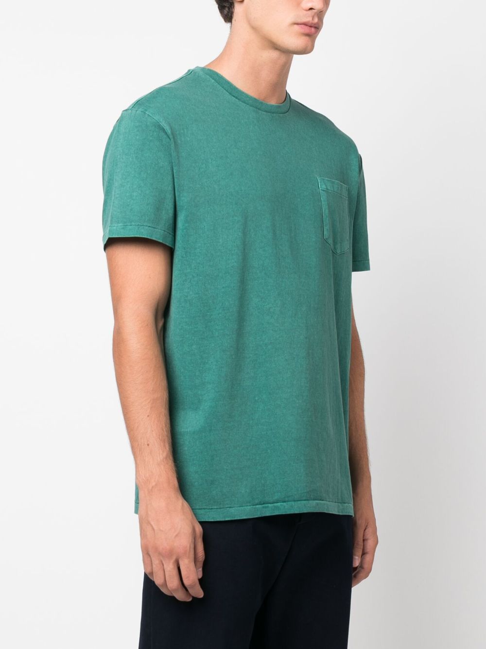 chest-pocket cotton T-shirt