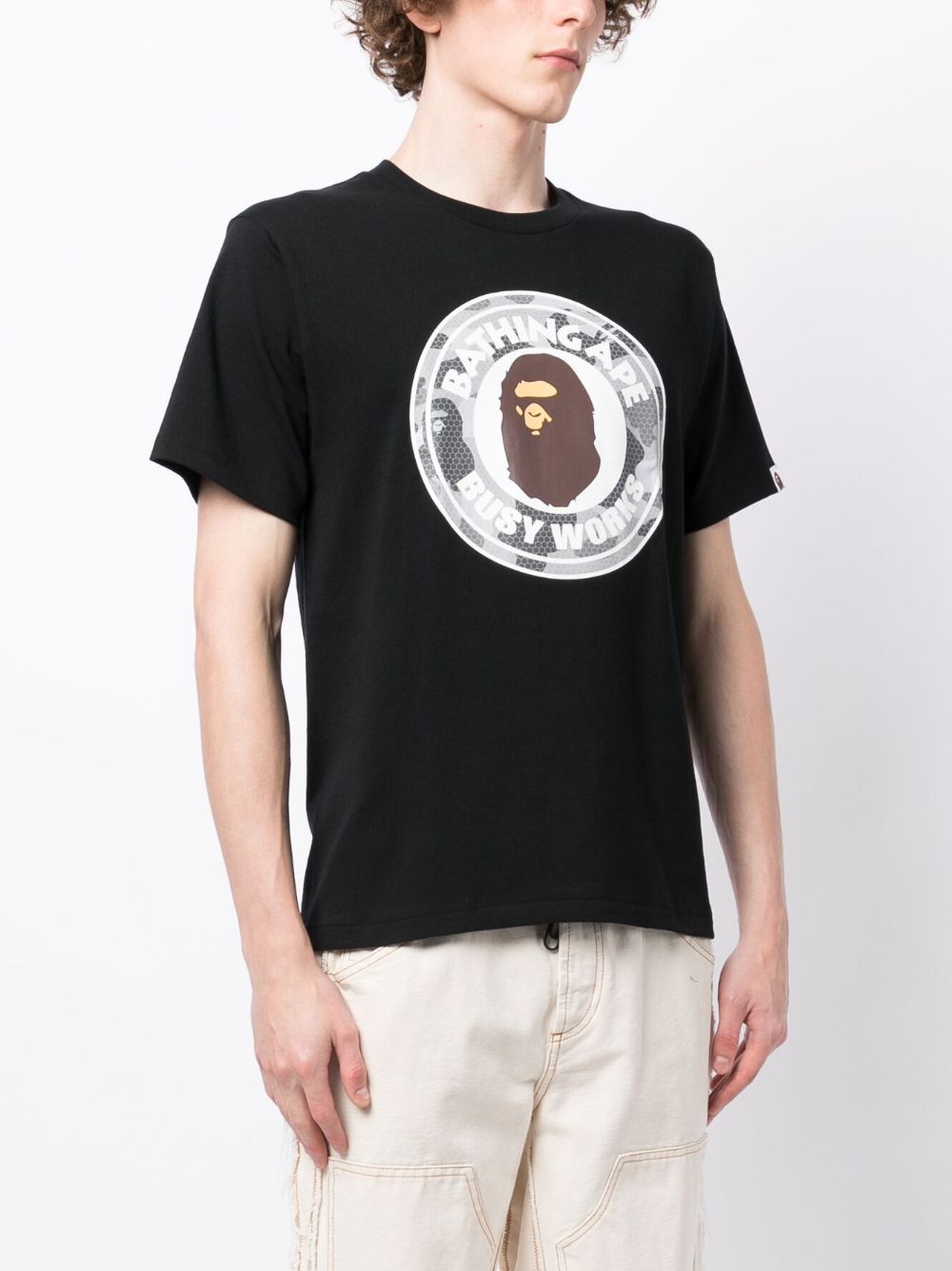 Busy Works logo-print cotton T-shirt