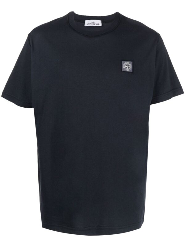 Compass-patch cotton T-shirt