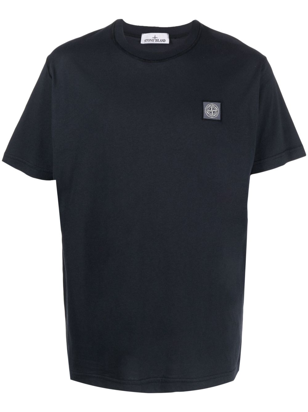 Compass-patch cotton T-shirt