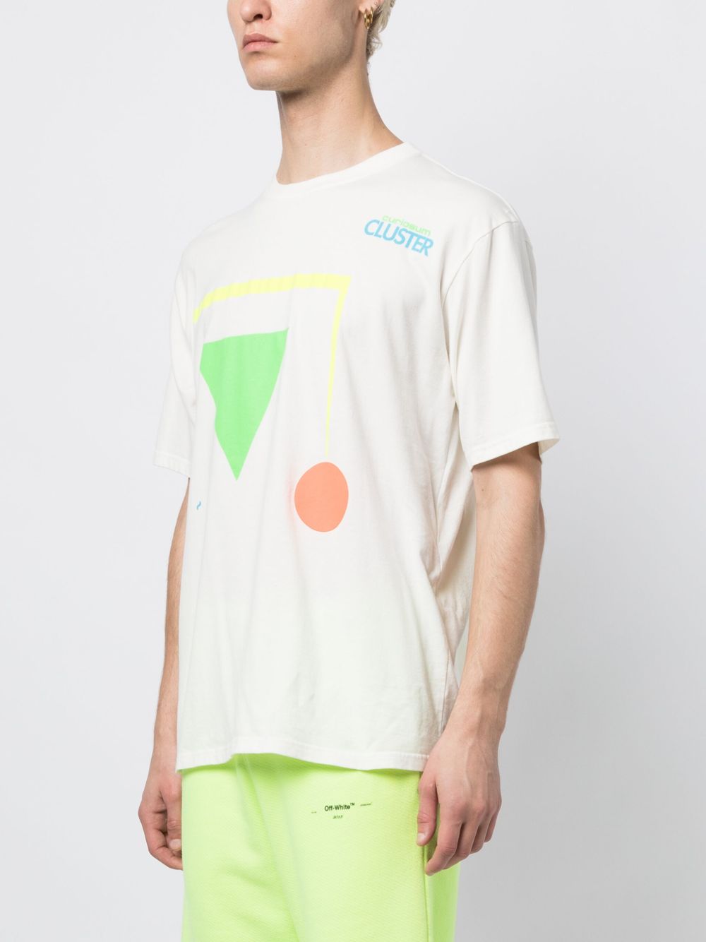 Cluster geometric-print cotton T-shirt
