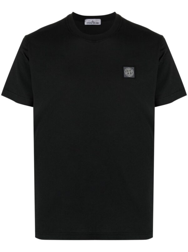 Compass-patch cotton T-shirt