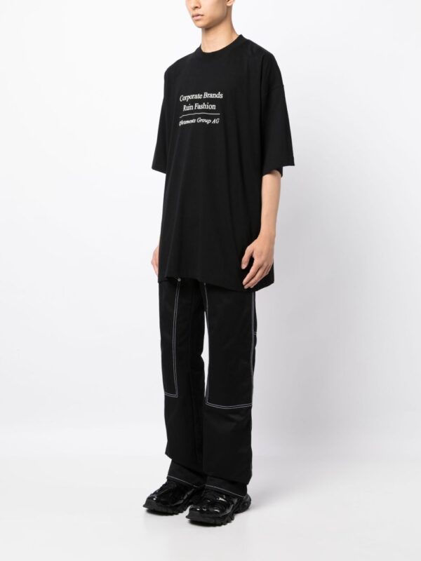 ⁦embroidered-logo long-sleeve T-shirt⁩ - الصورة ⁦2⁩