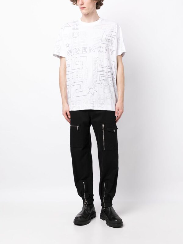 ⁦embroidered-design cotton T-shirt⁩ - الصورة ⁦3⁩