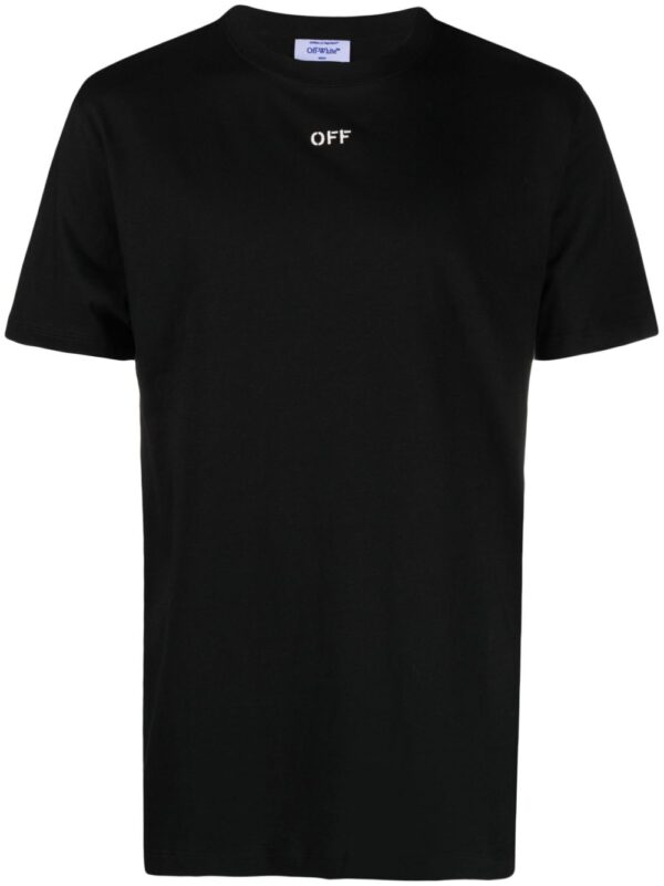Arrows-embroidered cotton T-shirt