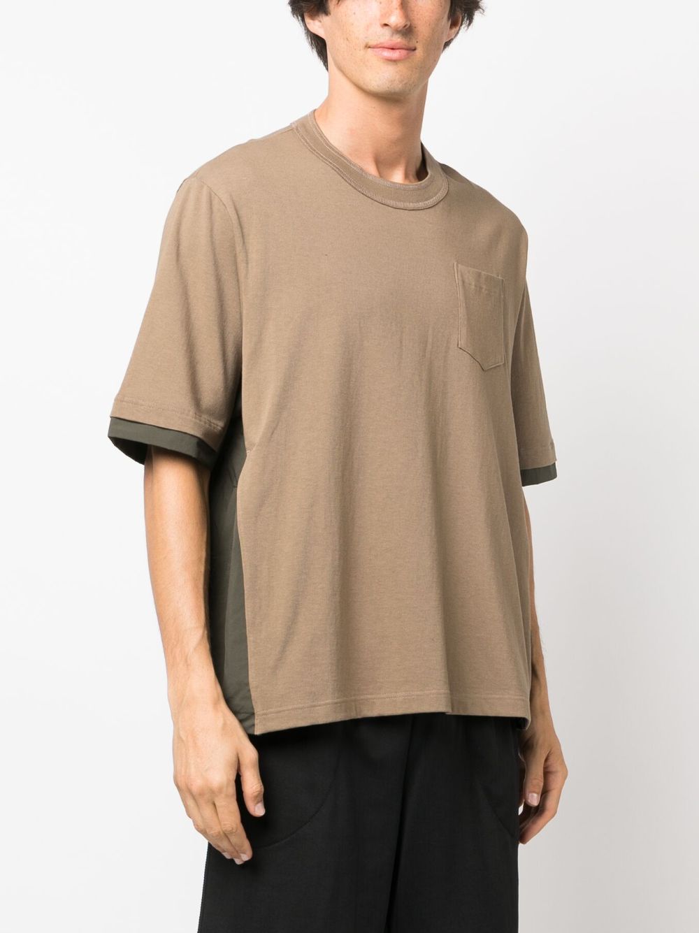 colour-block cotton T-shirt