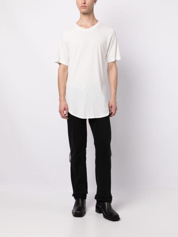 curved-hem cotton T-shirt