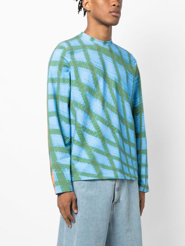 ⁦abstract-print cotton T-Shirt⁩ - الصورة ⁦2⁩