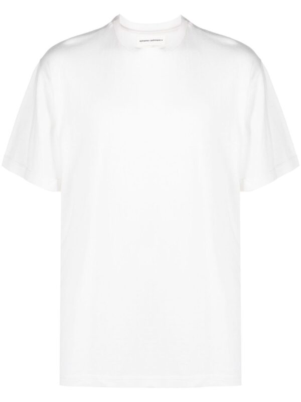 crew-neck cotton-cashmere blend T-shirt