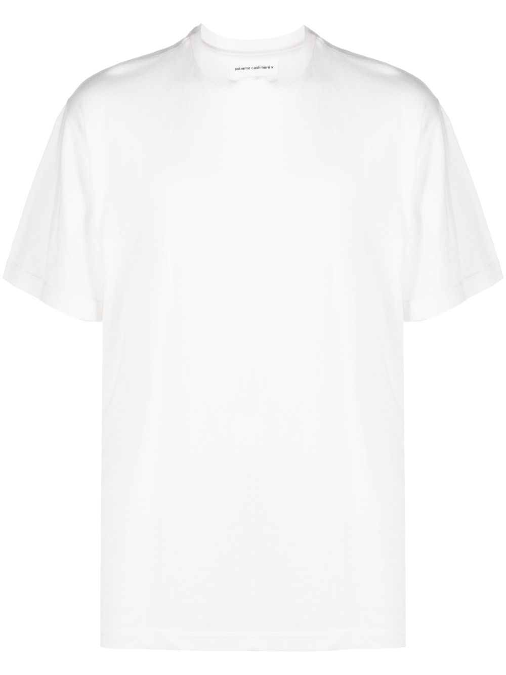 crew-neck cotton-cashmere blend T-shirt