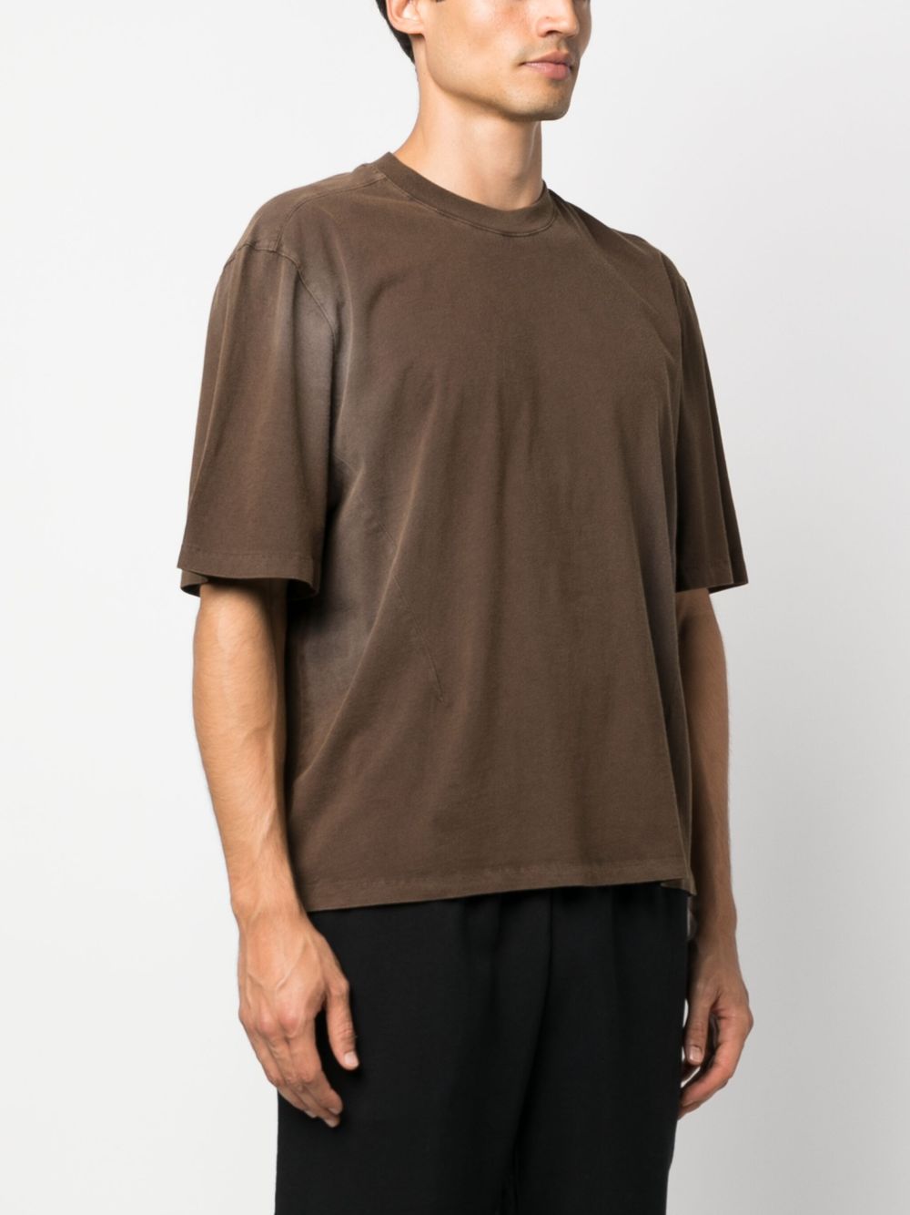 bleached-effect organic-cotton T-shirt