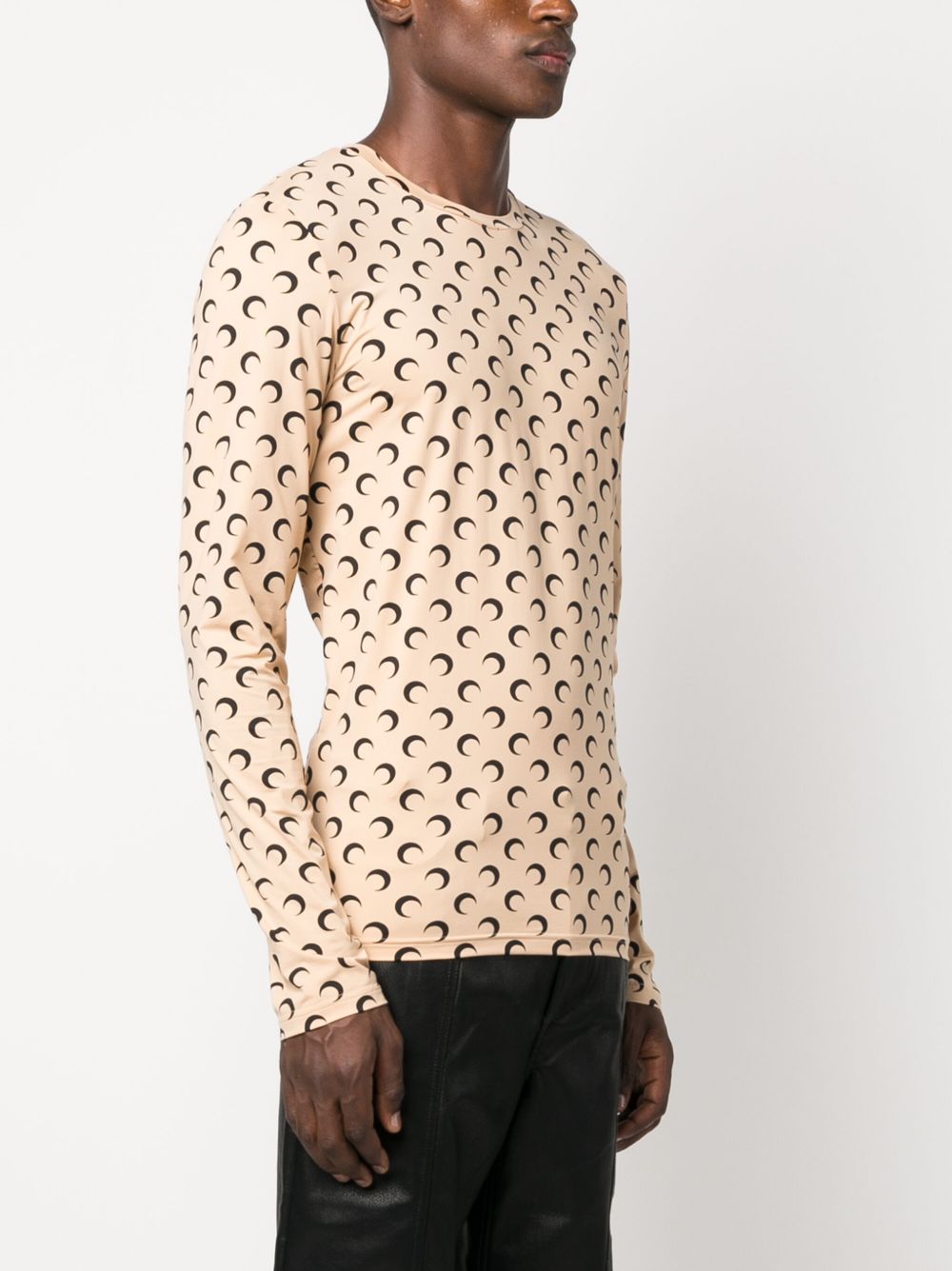 Crescent Moon-print long-sleeve top