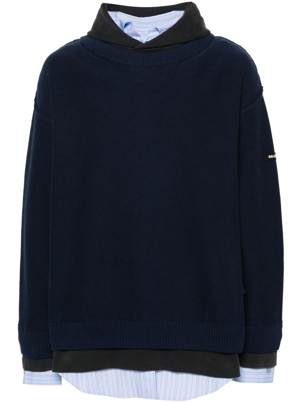 layered logo-appliqué jumper