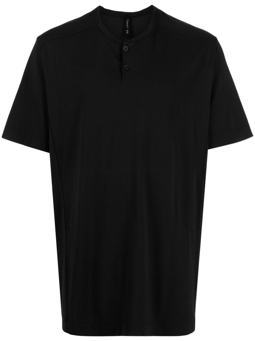 button-fastening cotton T-shirt