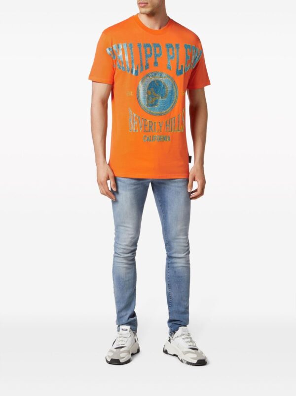 ⁦crystal-embellished cotton T-shirt⁩ - الصورة ⁦2⁩