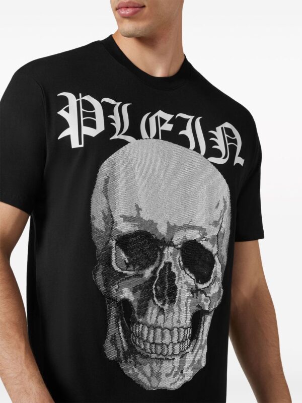 ⁦crystal-embellished cotton T-shirt⁩ - الصورة ⁦2⁩