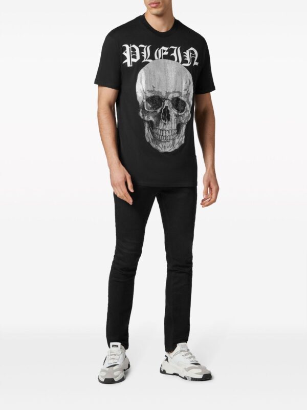 ⁦crystal-embellished cotton T-shirt⁩ - الصورة ⁦3⁩