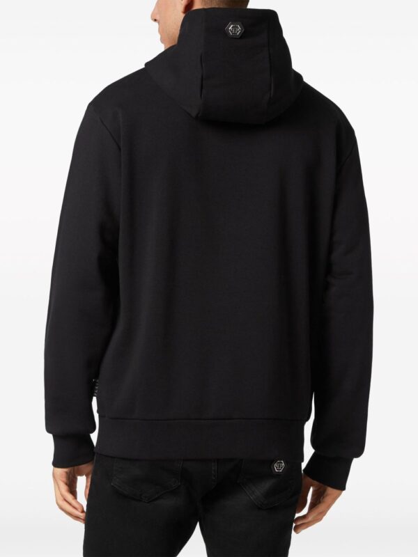 ⁦crystal-embellished jersey hoodie⁩ - الصورة ⁦2⁩