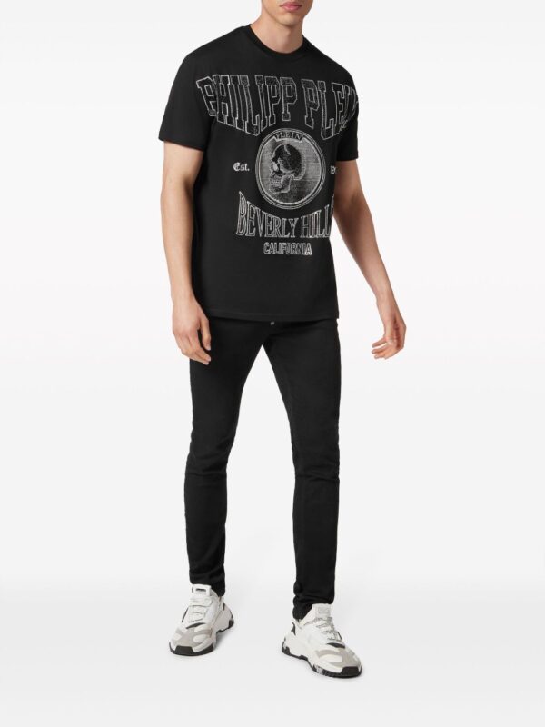⁦crystal-embellished cotton T-shirt⁩ - الصورة ⁦2⁩