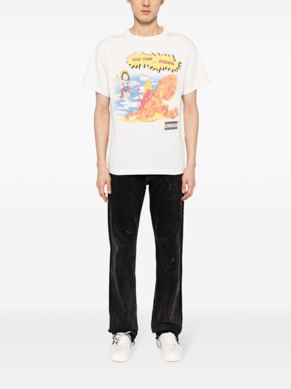 ⁦cartoon-print cotton T-shirt⁩ - الصورة ⁦2⁩